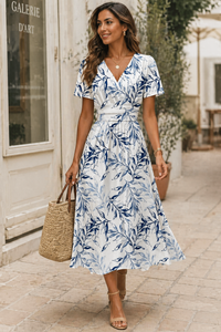 Clara | Womens Midi Dress V-Neck Summer Style