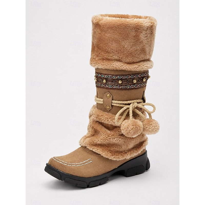 Cozy Boho Mid-Calf Winter Boots – view 3
