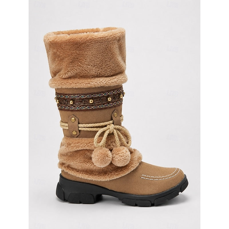 Cozy Boho Mid-Calf Winter Boots – view 4