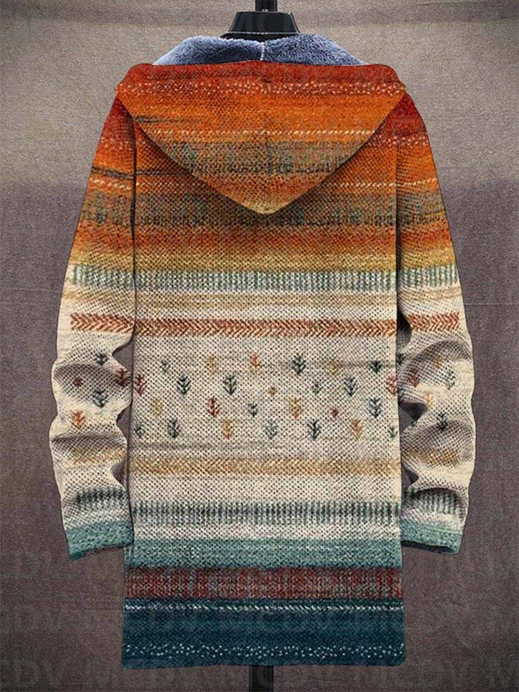 Multicolor artistic design cardigan