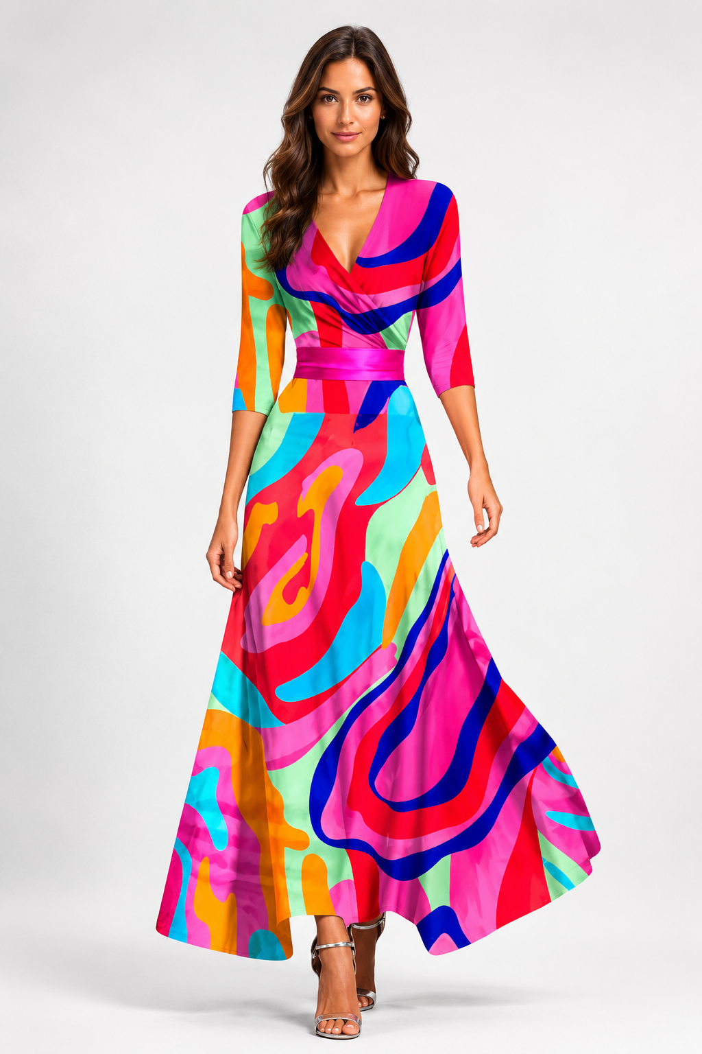 Lana | Midi Dress Elegant Tailored Fit Style 0