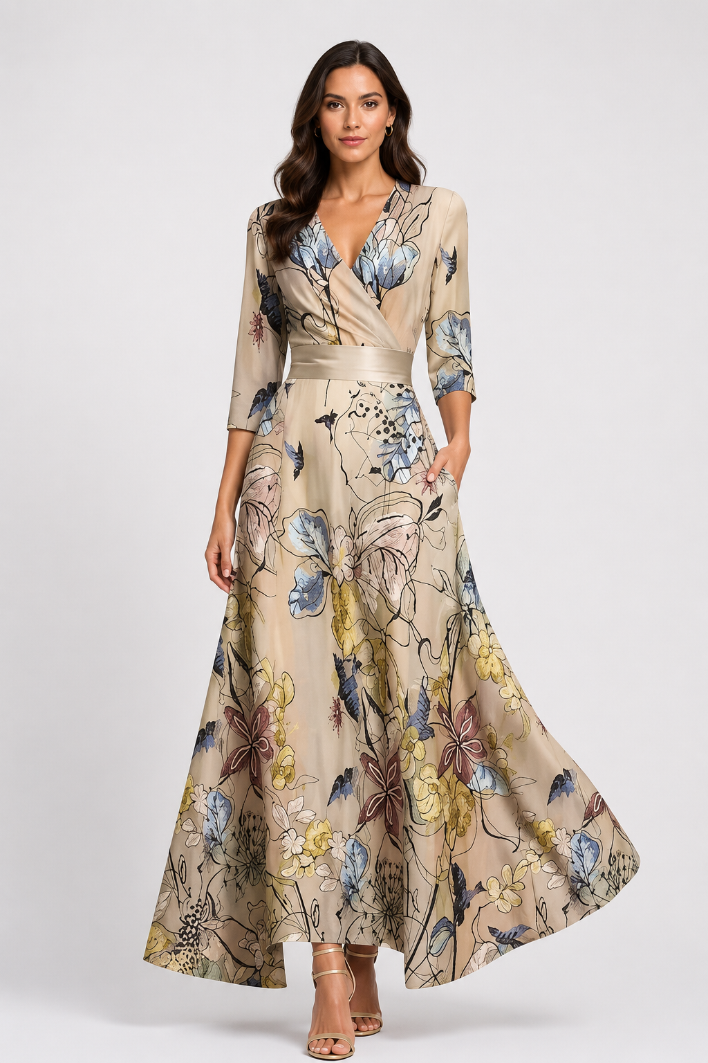 Lana | Midi Dress Elegant Tailored Fit Style 0