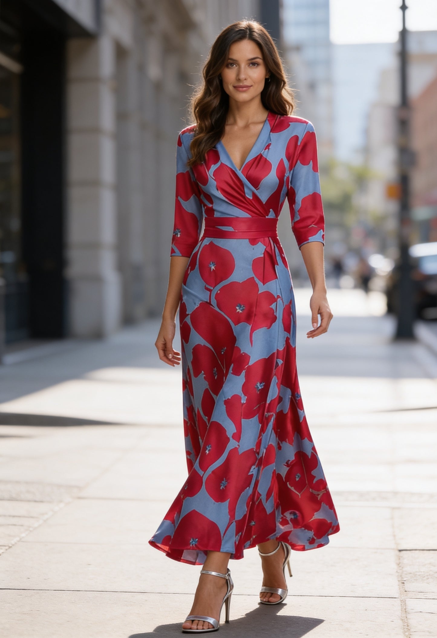 Lana | Midi Dress Elegant Tailored Fit Style 0